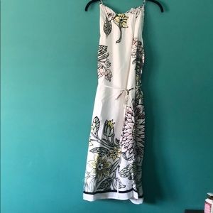 Loft halter light floral dress swing dress size m